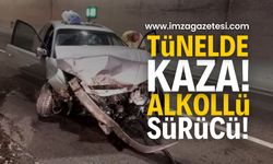 Tünelde Şiddetli Kaza: Otomobil Paramparça Oldu
