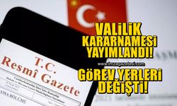 Valilik kararnamesi yayımlandı! İşte değişiklikler…