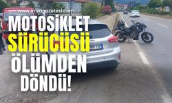 Zonguldak’ta Kaza! Motosiklet Sürücüsü Ölümden Döndü