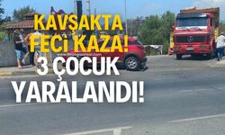 Zonguldak'ın Kdz.Ereğli ilçesinde feci kaza! 3 çocuk yaralandı