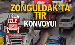 Zonguldak'ta bir düğün konvoyuna tırlar da katıldı!