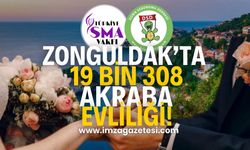 Zonguldak'ta on dokuz bin üç yüz sekiz akraba evliliği olmuş!