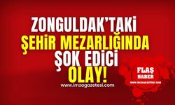 Zonguldak'taki bir şehir mezarlığında şok edici olay!