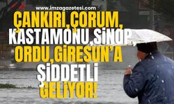 Çankırı, Çorum, Kastamonu, Sinop, Ordu ve Giresun'a şiddetli geliyor!