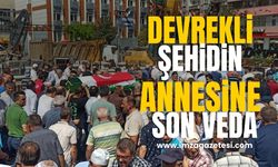 Devrekli şehidin annesine son veda...