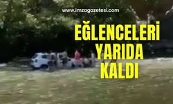 O ilçede ilginç görüntüler! Eğlenceleri kursaklarında kaldı