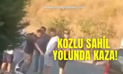 Sahil yolunda kaza!