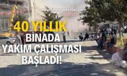 O bina yıkılıyor! Ekipler başladı