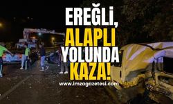 Ereğli, Alaplı yolunda korkutan kaza!