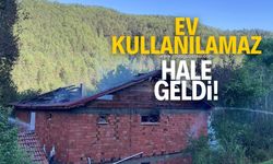 İki katlı ev yangında kullanılamaz hale geldi!