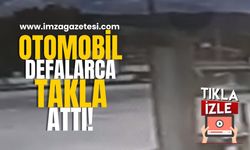 Korkunç kaza! Otomobil defalarca takla attı!