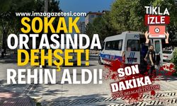 Sokak Ortasında Dehşet! Silahla Rehin Aldı!