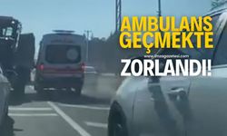 Trafik kilitlendi ambulans geçemedi!