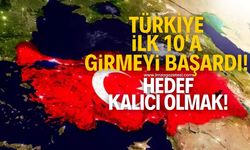 Türkiye ilk 10'a girmeyi başardı! Hedef kalıcı olmak...