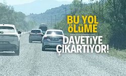 Zonguldak-Bartın karayolundaki mıcırlı asfalt  yol ölümlü kazaya davetiye çıkartıyor!