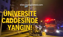 Üniversite Caddesinde yangın! Ekipler sevk edildi