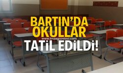 Bartın'da da okullar tatil edildi!