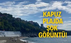 Kapuz plajında şok görüntü!