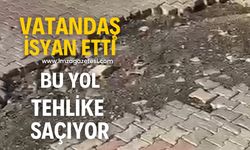 Aman dikkat! Bu yol tehlike saçıyor