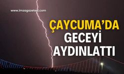 Geceyi böyle aydınlattı!