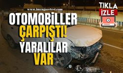 İki otomobil çarpıştı! Yaralılar var!