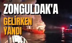 İstanbul'dan Zonguldak’a seyir halindeki gemi cayır cayır yandı!