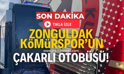 İşte Zonguldak Kömürspor'un çakarlı takım otobüsü!