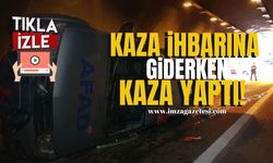 Kazaya giden AFAD ekibi kaza yaptı!