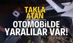 Kontrolden çıkan otomobil takla attı! Yaralılar var