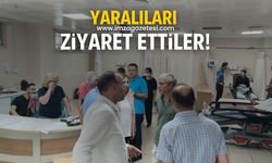 Otobüs kazasında yaralananları ziyaret ettiler!