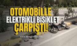 Otomobil ile Elektrikli Bisiklet Çarpıştı!