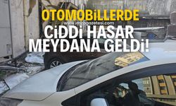 Otomobiller büyük hasar gördü!