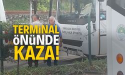 Terminal Önünde Kaza! Zonguldak’ta Trafik Aksadı