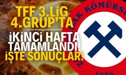 TFF 3.Lig 4.Grup'ta ikinci hafta müsabakaları tamamlandı! Zonguldak Kömürspor 2.sırada!