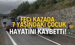 Zonguldak-Bartın yolunda yolcu otobüsüne çarpan otomobil takla attı! 7 yaşındaki çocuk yaşamını yitirdi