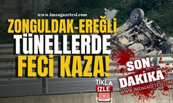 Zonguldak-Ereğli tünellerde feci kaza! Sürücü ağır yaralı