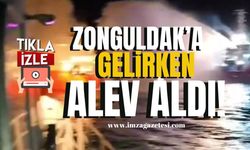 Zonguldak'a seyir halindeki gemi alev aldı!