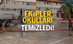 Zonguldak'ın Devrek ilçesinde itfaiye ekipleri, okulları yıkadı!