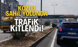 Zonguldak'ın Kozlu ilçesinde sahil yolu üzerinde trafik kilitlendi! Vatandaş isyan etti