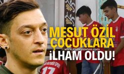 Zonguldaklı eski futbolcu Mesut Özil, Sivaslı genç futbolculara ilham kaynağı oldu!