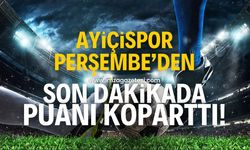 Ayiçispor, Perşembe Belediyespor deplasmanından 1 puanı son anda kurtardı!