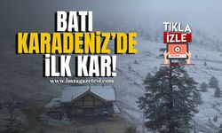 Batı Karadeniz'de ilk kar! Her yer bembeyaz!