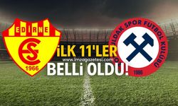 Edirnespor-Zonguldakspor FK maçında ilk 11 belli oldu!