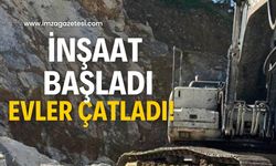 Neler oluyor? İnşaat başladı evler çatladı