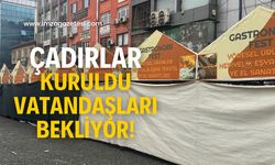 Çadırlar müşterilerini bekliyor