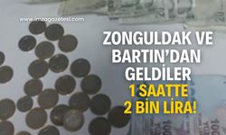 Zonguldak ve Bartın’dan geldiler! 1 saatte 2 bin lira topladılar