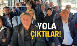 Mitinge destek için yola çıktılar !