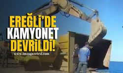 Ereğli'de Kamyonet Devrildi!