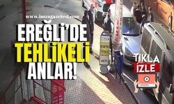 Ereğli'de tehlikeli anlar! Faciaya ramak kala!