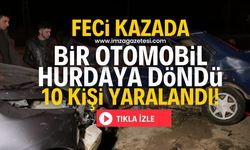 Feci kazada can pazarı yaşandı! 1 araç hurdaya döndü 10 kişi yaralandı